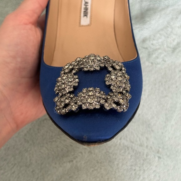 Manolo blahnik Hangisi blue size 38 - Picture 10 of 12